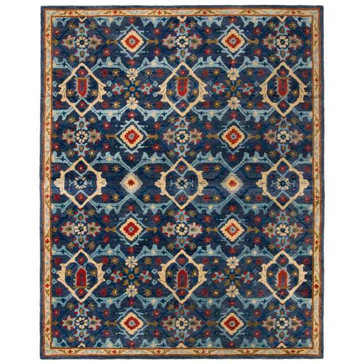 SAFAVIEH Heritage HG416N Handmade Navy / Multi Rug Image 1