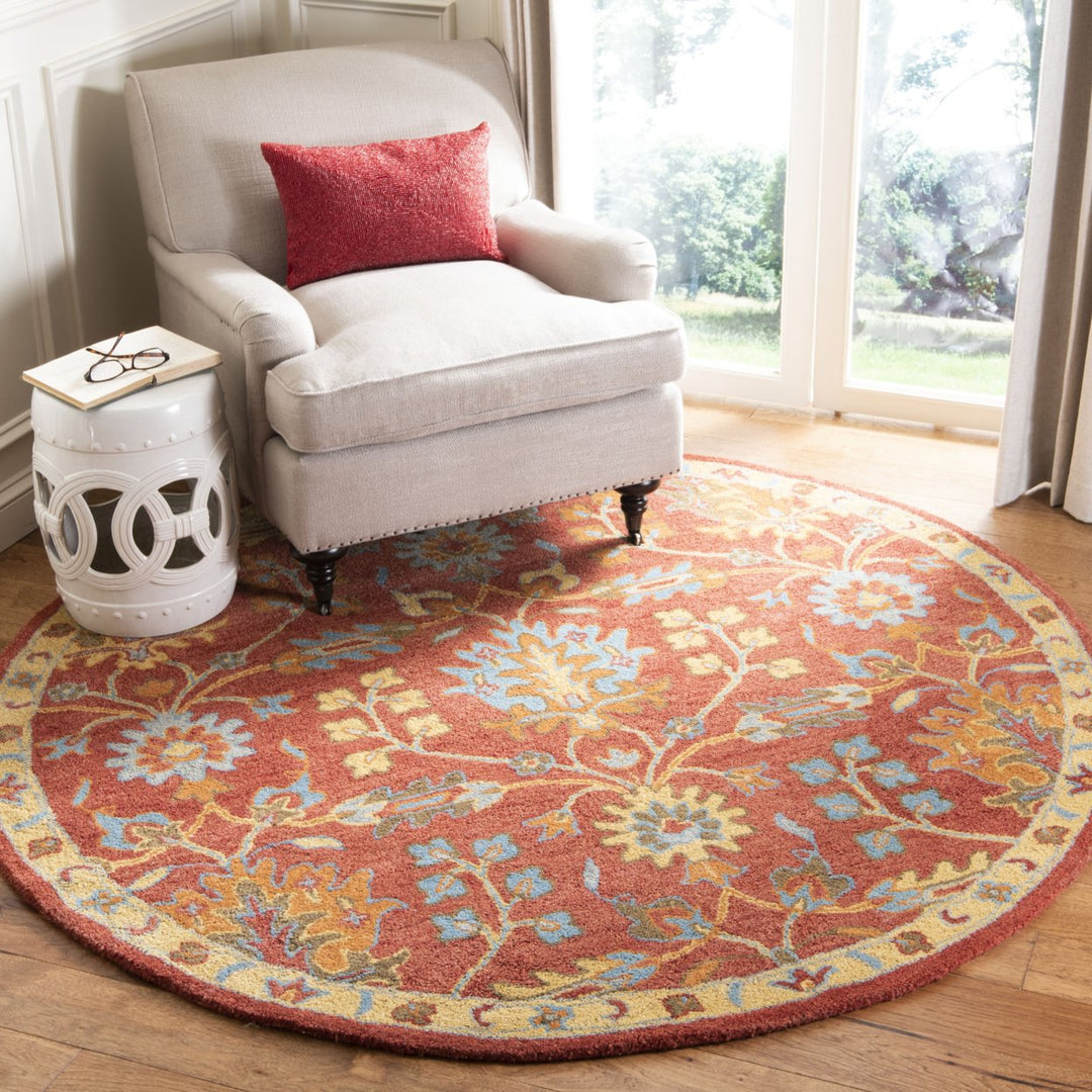 SAFAVIEH Heritage HG417Q Handmade Red / Multi Rug Image 2