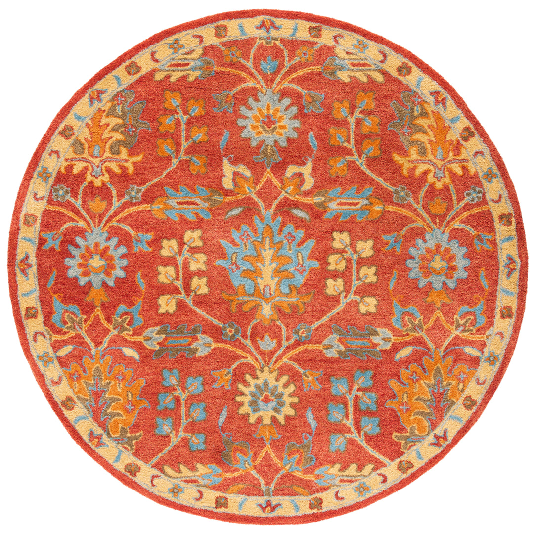 SAFAVIEH Heritage HG417Q Handmade Red / Multi Rug Image 4