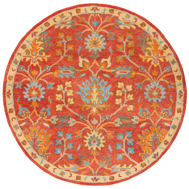 SAFAVIEH Heritage HG417Q Handmade Red / Multi Rug Image 4