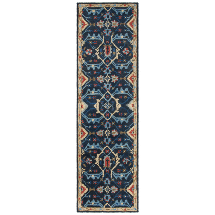 SAFAVIEH Heritage HG416N Handmade Navy / Multi Rug Image 5