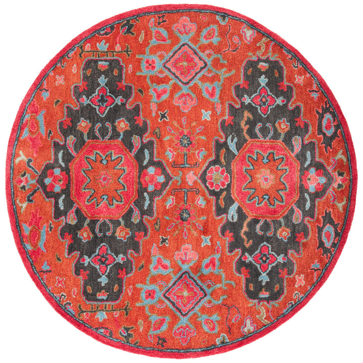 SAFAVIEH Heritage HG419P Handmade Rust / Multi Rug Image 4