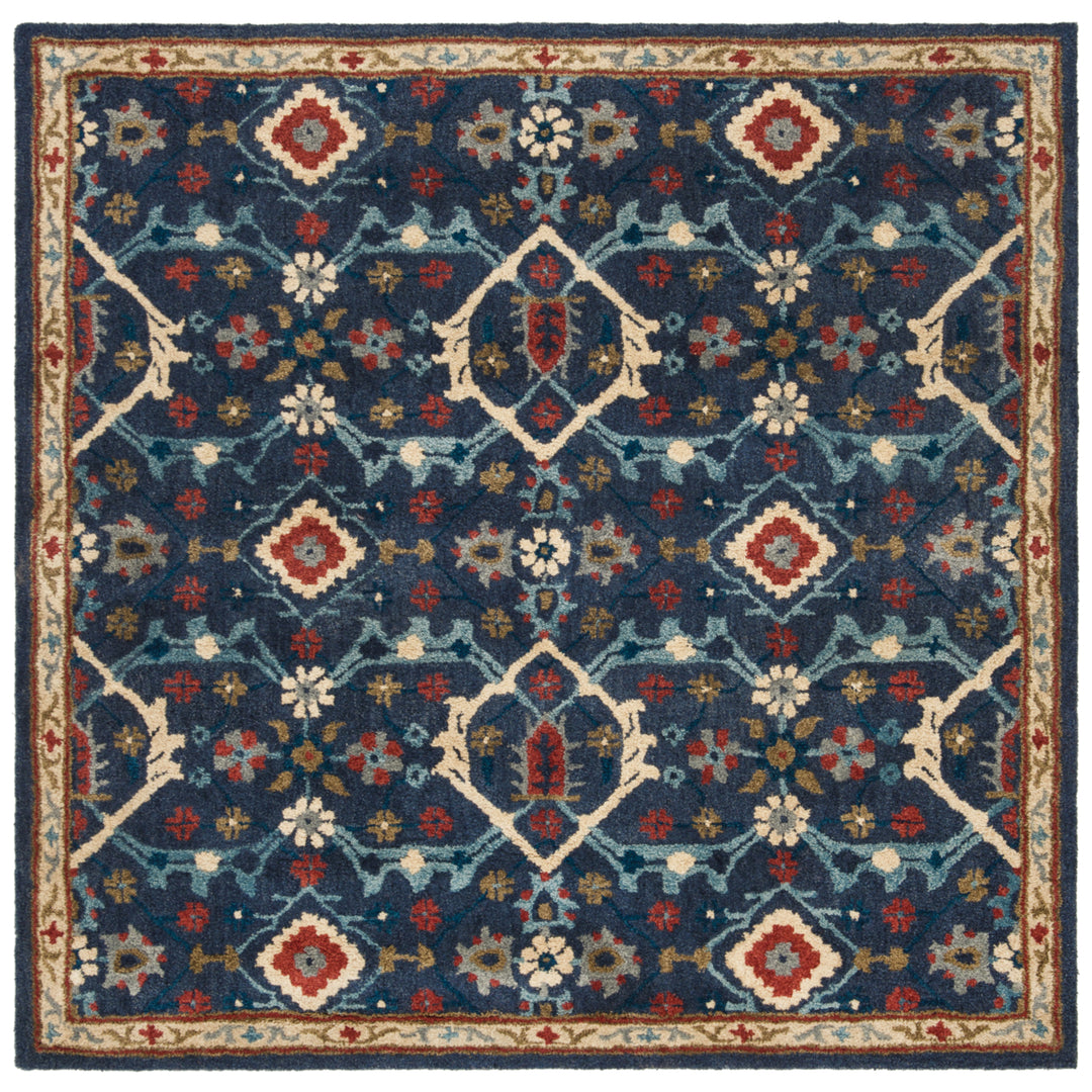 SAFAVIEH Heritage HG416N Handmade Navy / Multi Rug Image 6