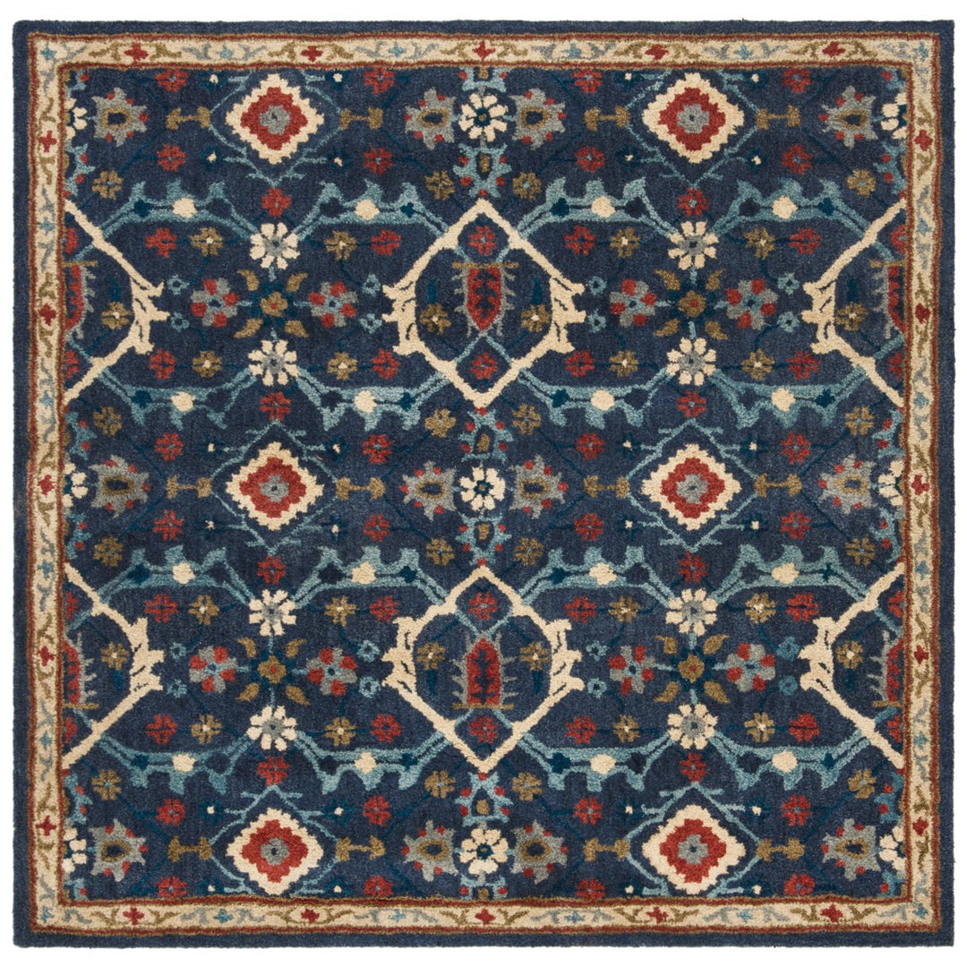 SAFAVIEH Heritage HG416N Handmade Navy / Multi Rug Image 1