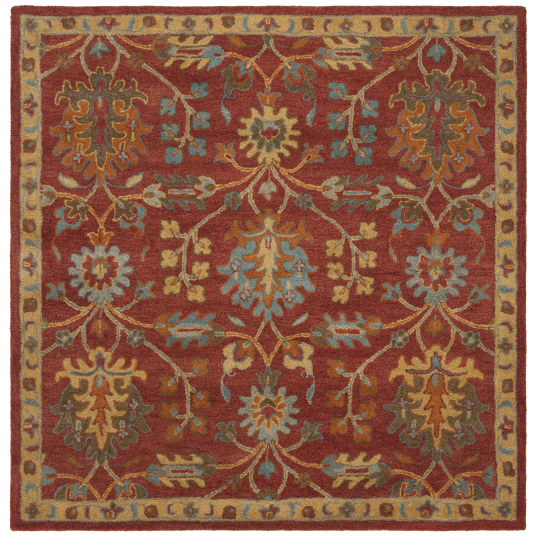 SAFAVIEH Heritage HG417Q Handmade Red / Multi Rug Image 6