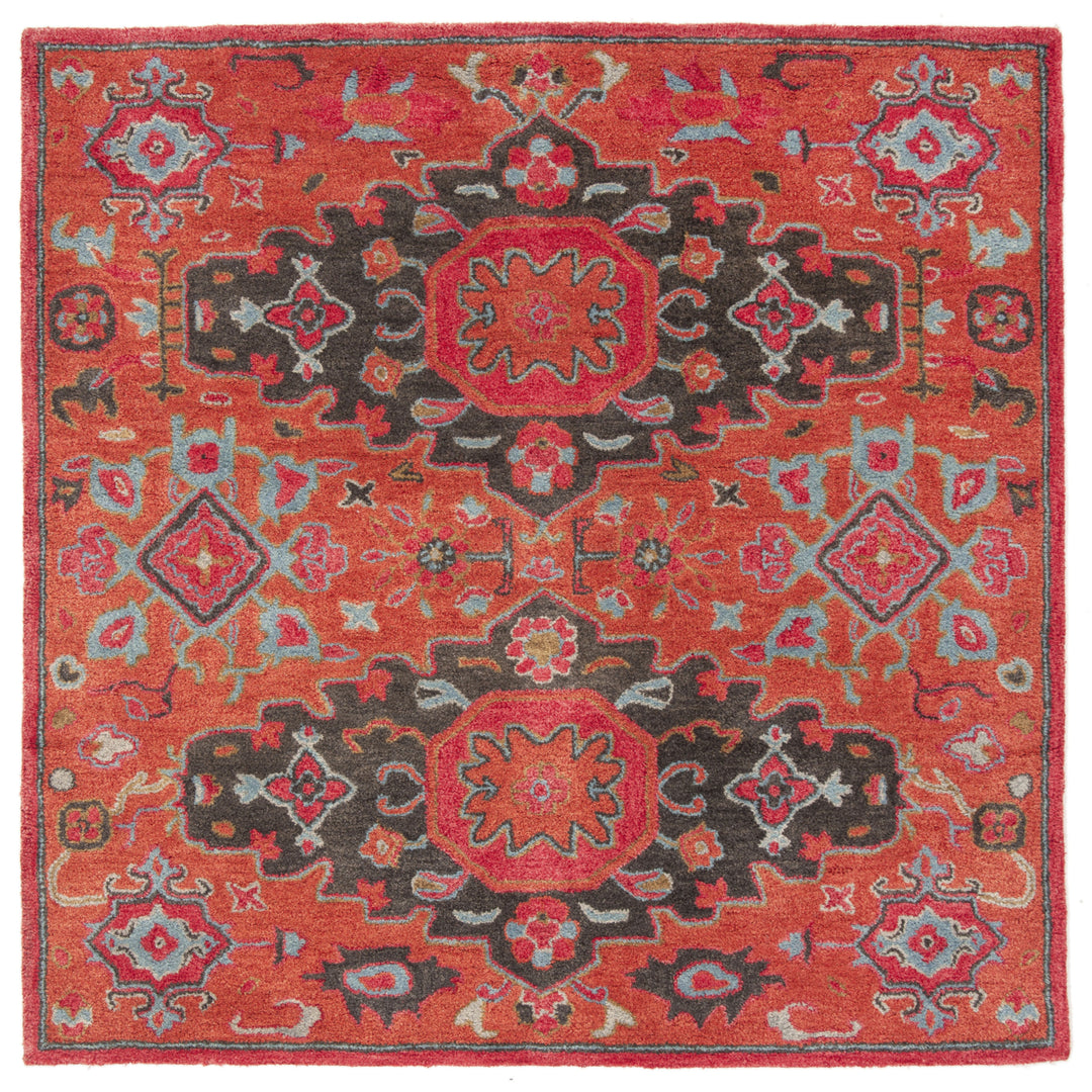 SAFAVIEH Heritage HG419P Handmade Rust / Multi Rug Image 6