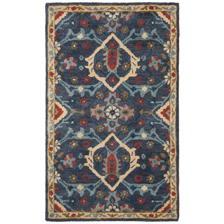 SAFAVIEH Heritage HG416N Handmade Navy / Multi Rug Image 8