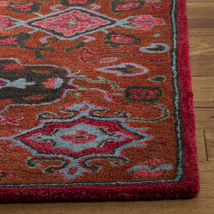 SAFAVIEH Heritage HG419P Handmade Rust / Multi Rug Image 7