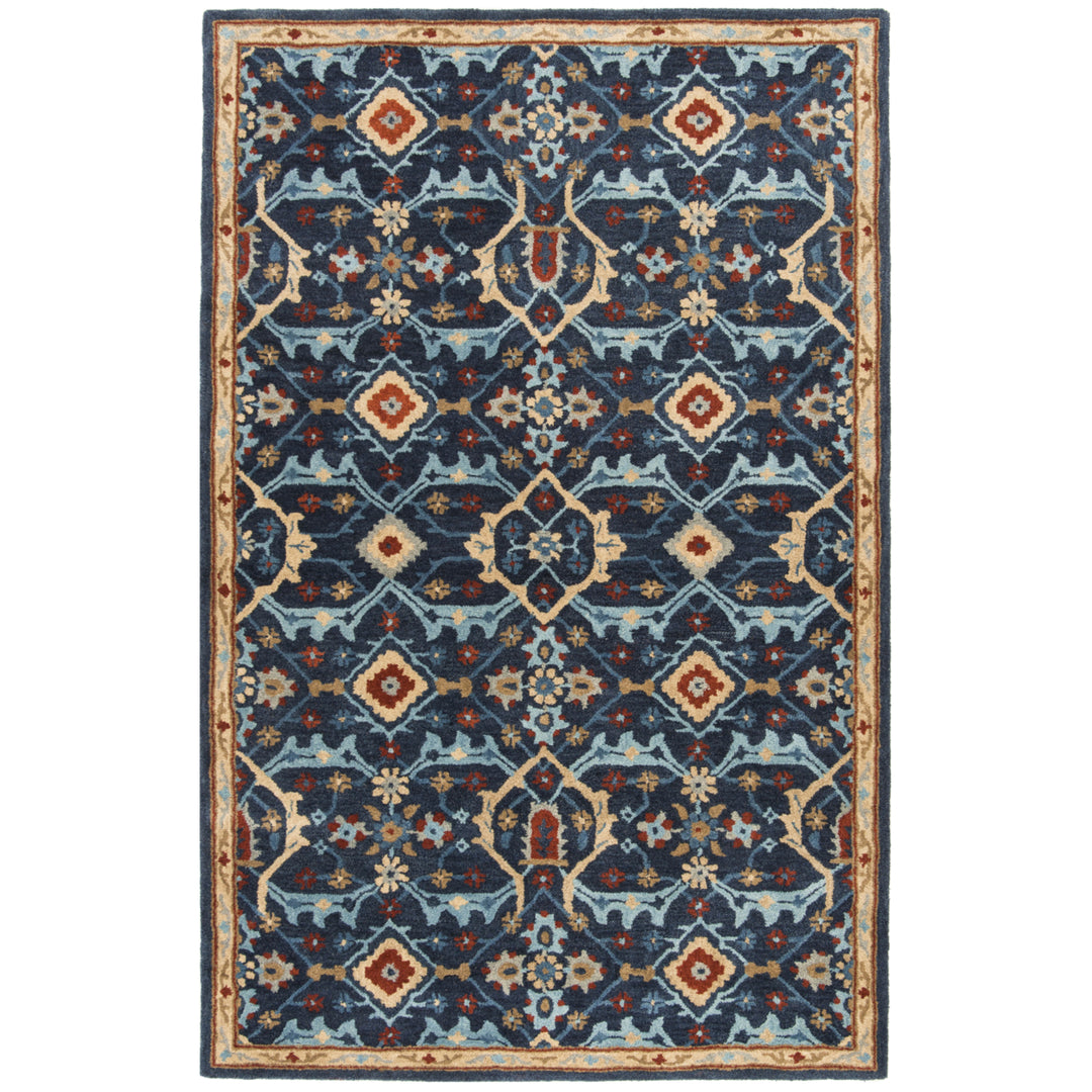 SAFAVIEH Heritage HG416N Handmade Navy / Multi Rug Image 9