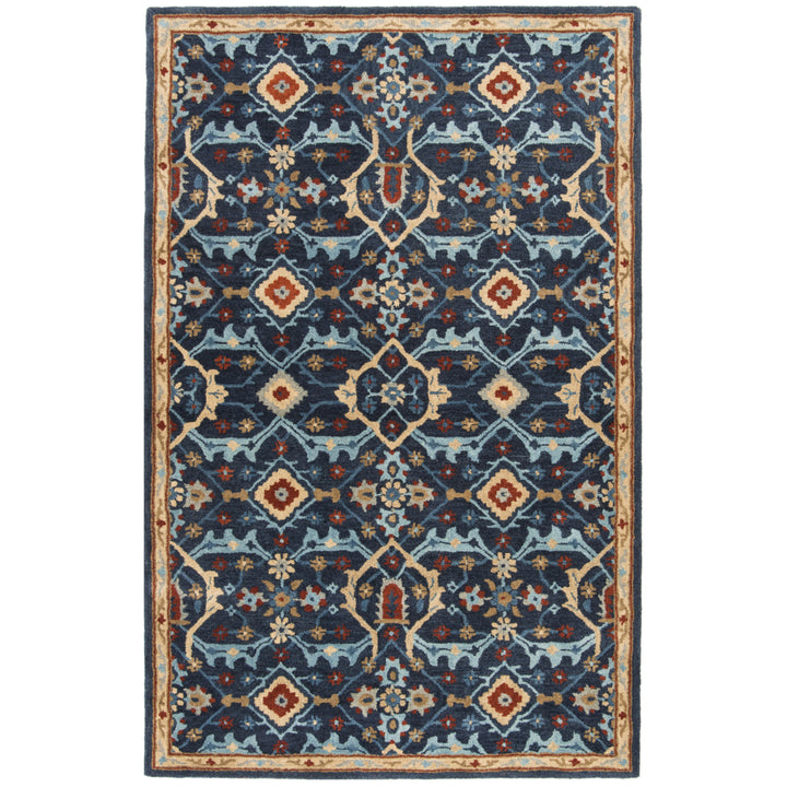 SAFAVIEH Heritage HG416N Handmade Navy / Multi Rug Image 9