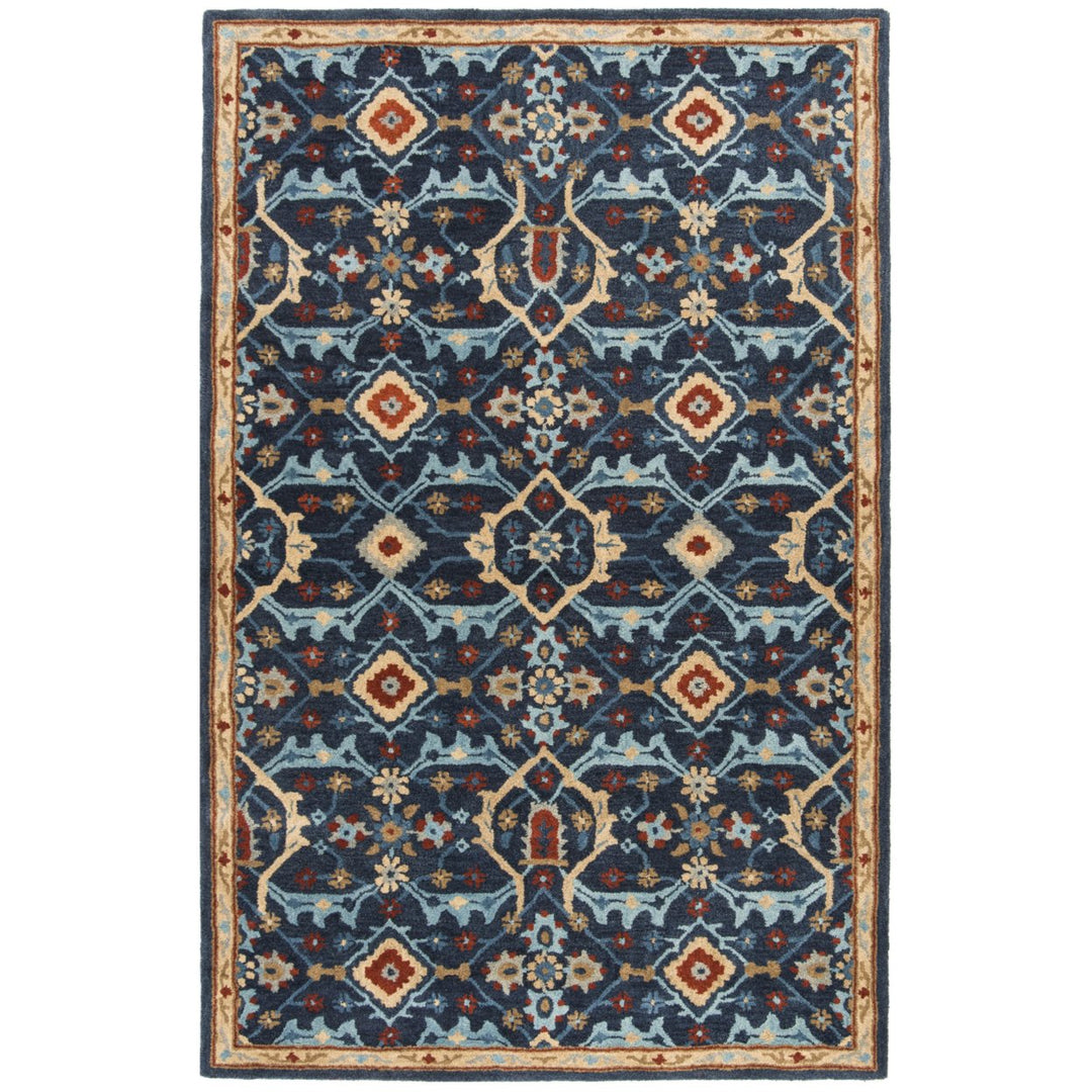 SAFAVIEH Heritage HG416N Handmade Navy / Multi Rug Image 1