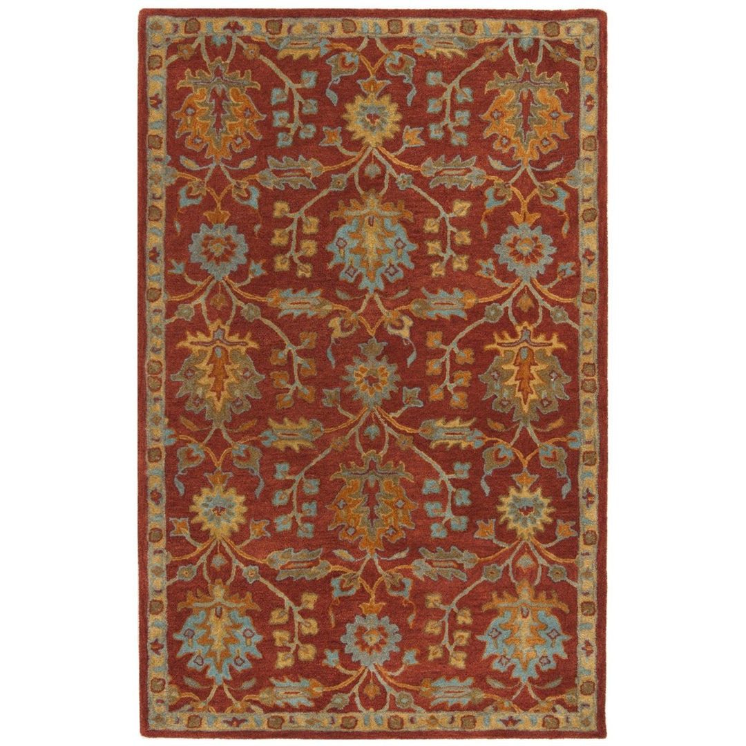 SAFAVIEH Heritage HG417Q Handmade Red / Multi Rug Image 1