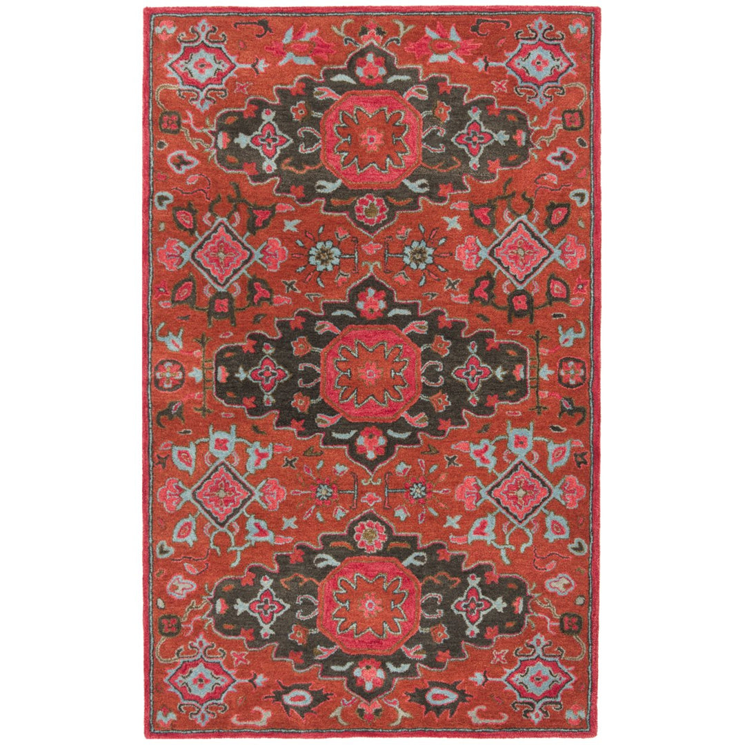 SAFAVIEH Heritage HG419P Handmade Rust / Multi Rug Image 1