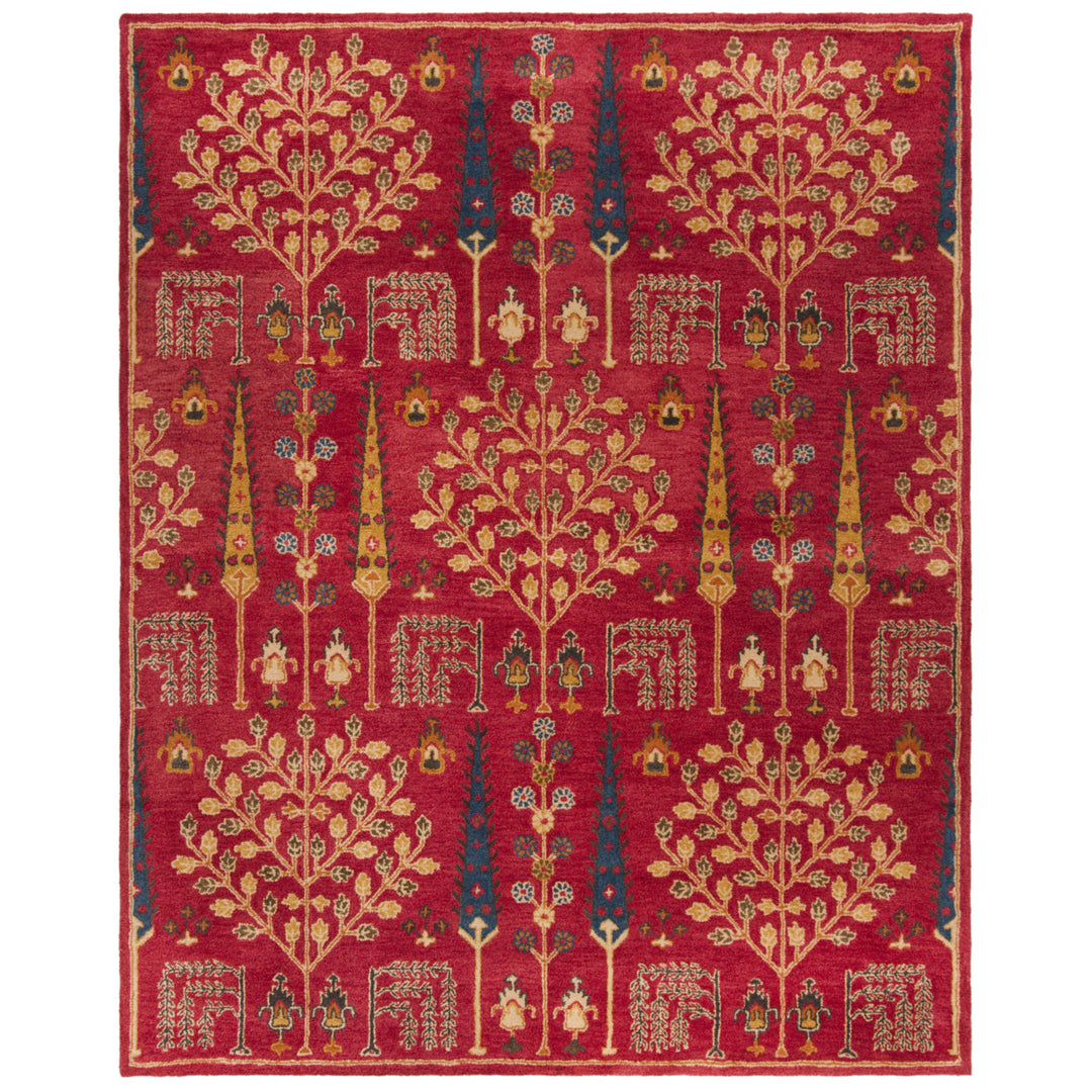 SAFAVIEH Heritage HG418Q Handmade Red / Multi Rug Image 2