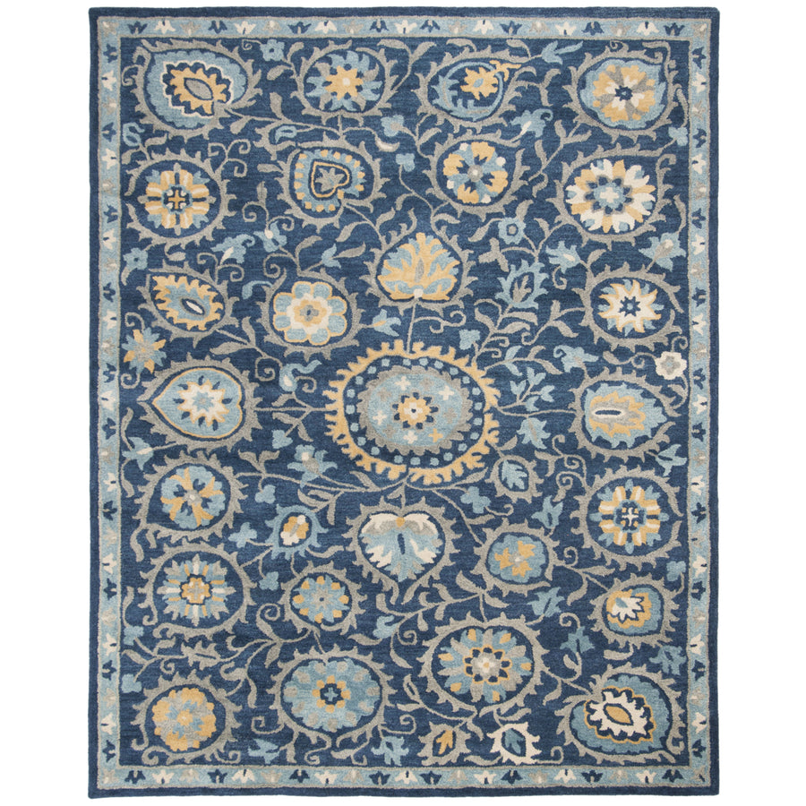 SAFAVIEH Heritage HG423N Handmade Navy / Gold Rug Image 1