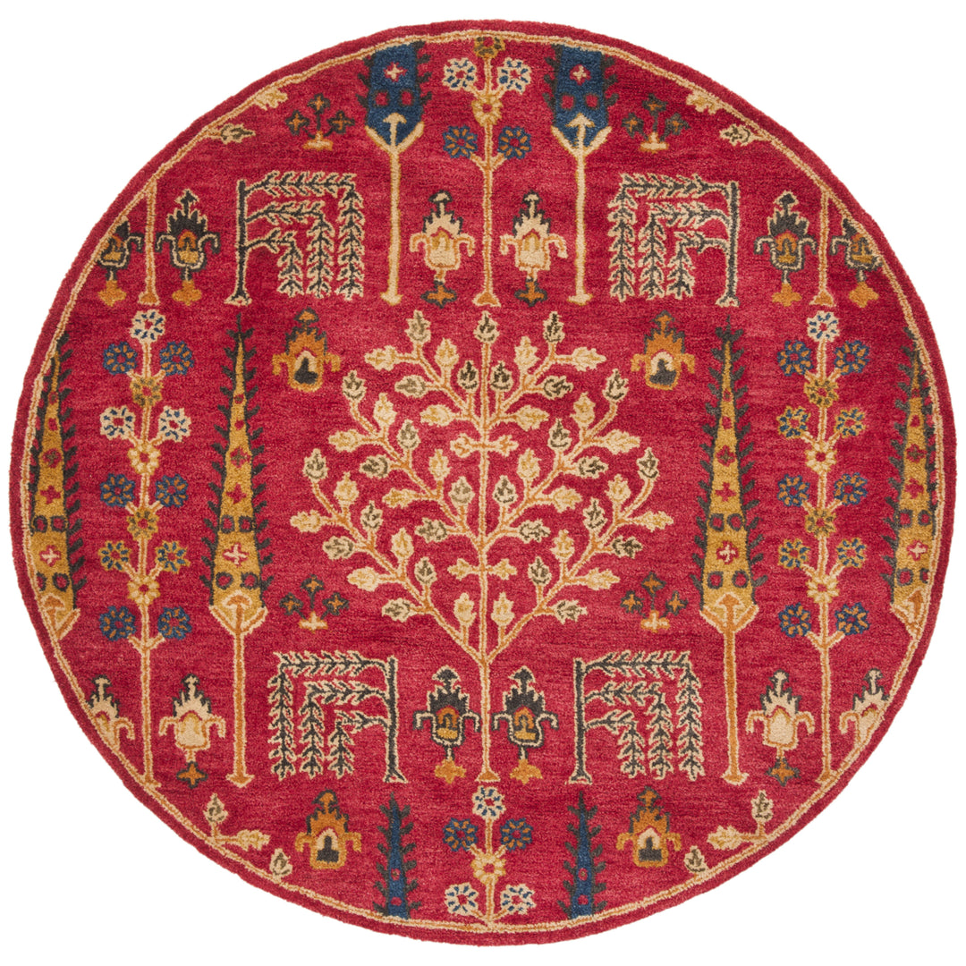 SAFAVIEH Heritage HG418Q Handmade Red / Multi Rug Image 6