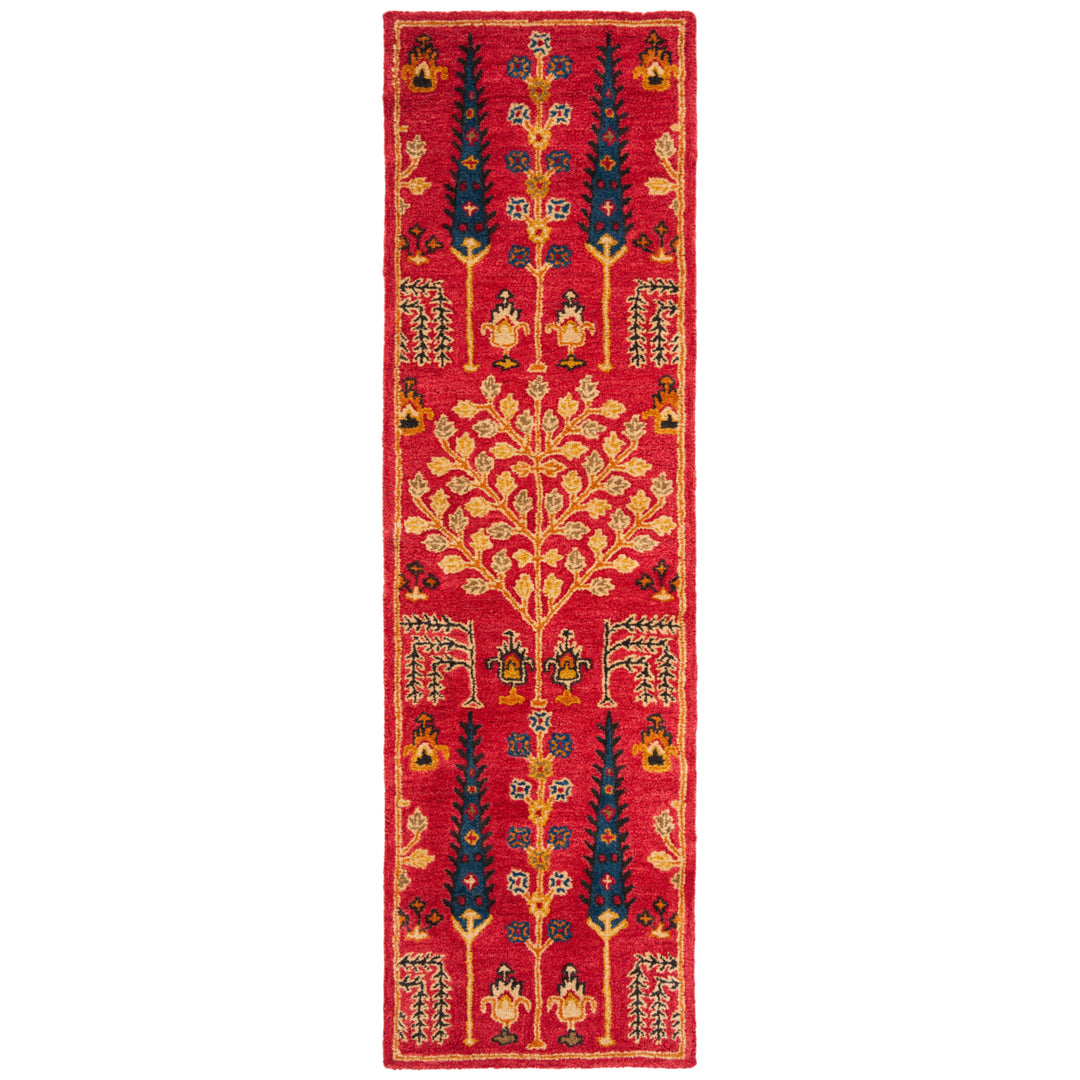 SAFAVIEH Heritage HG418Q Handmade Red / Multi Rug Image 4