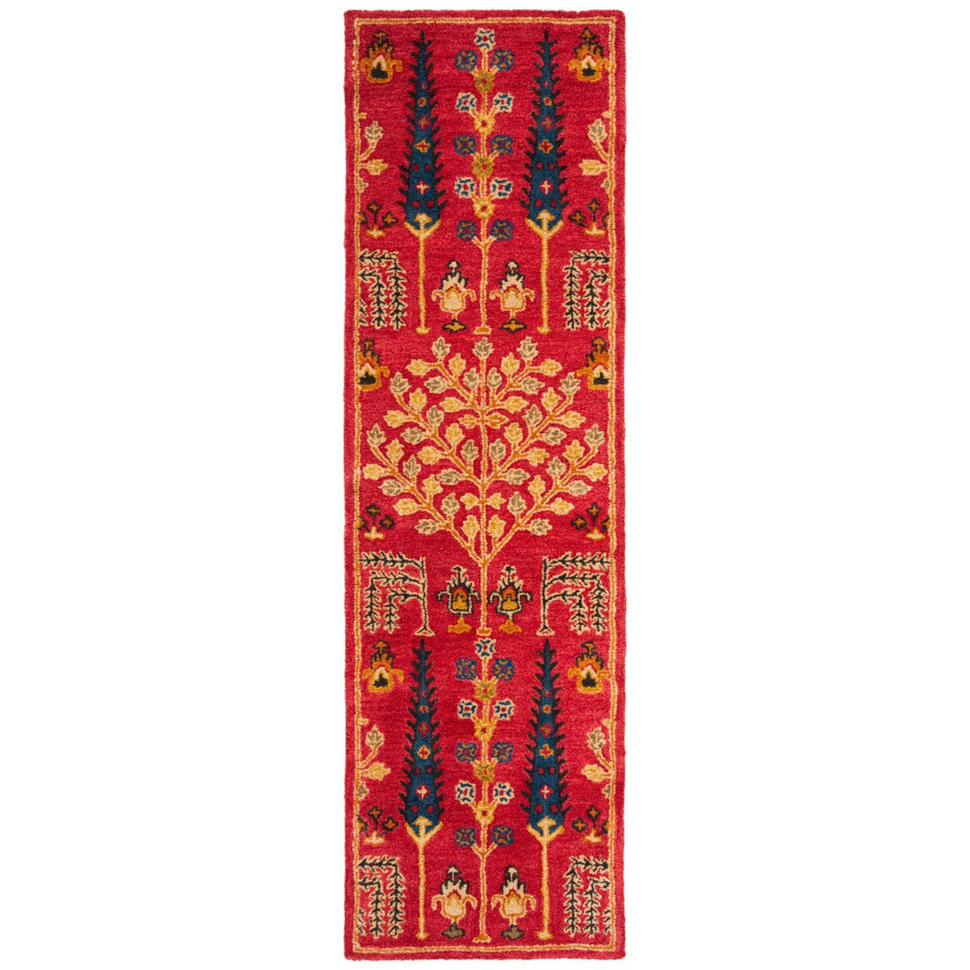 SAFAVIEH Heritage HG418Q Handmade Red / Multi Rug Image 1