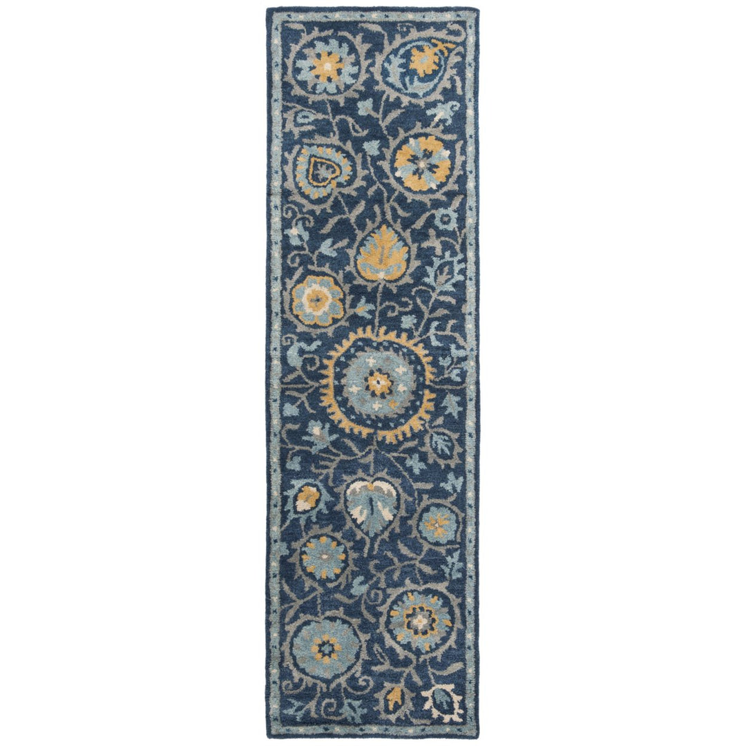 SAFAVIEH Heritage HG423N Handmade Navy / Gold Rug Image 1