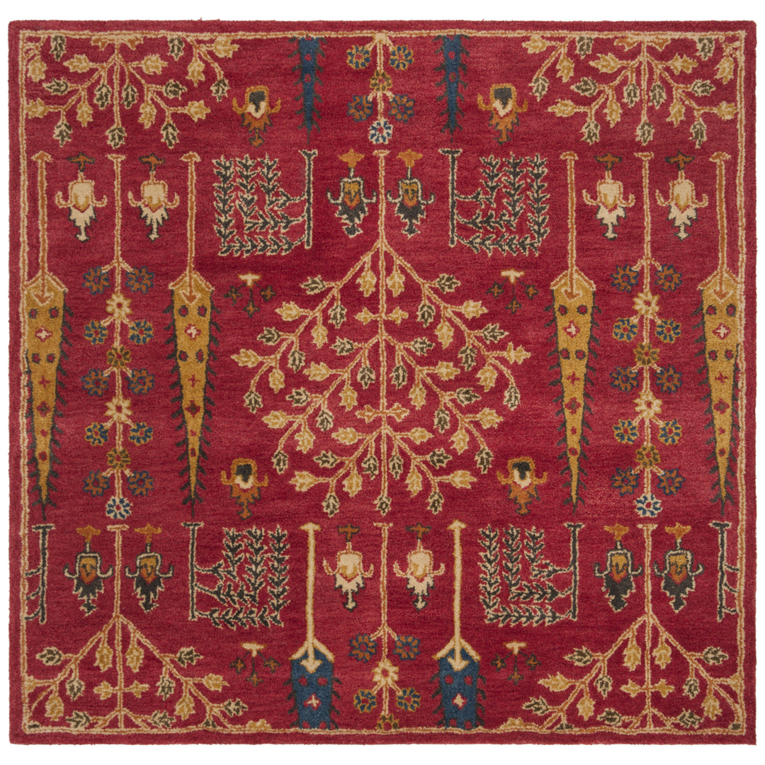 SAFAVIEH Heritage HG418Q Handmade Red / Multi Rug Image 7