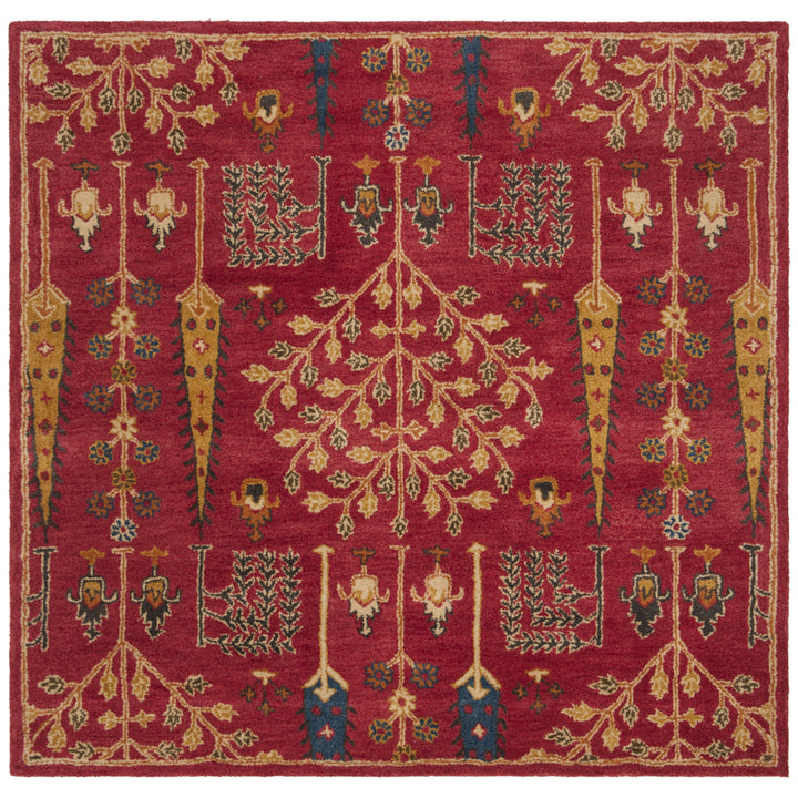 SAFAVIEH Heritage HG418Q Handmade Red / Multi Rug Image 7