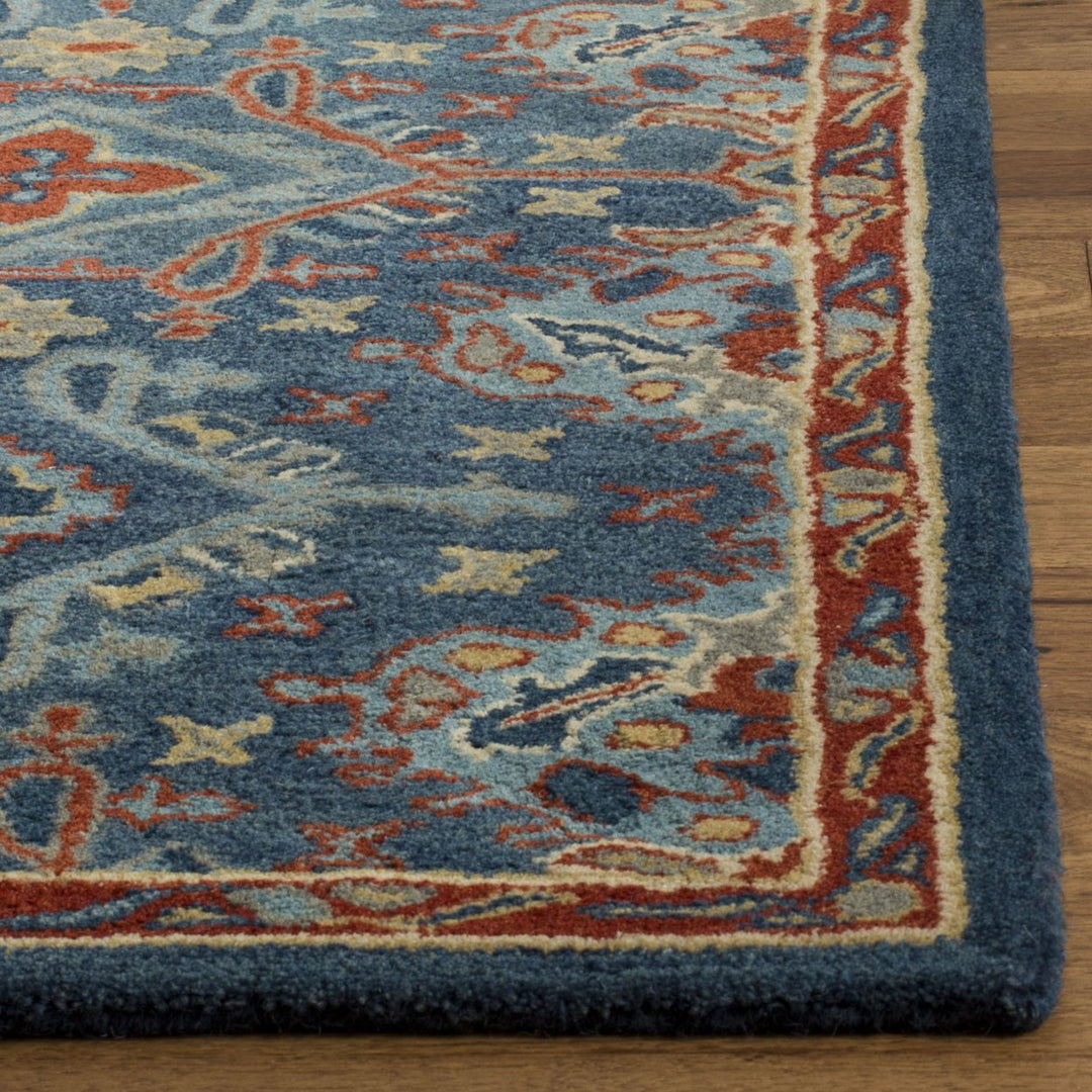 SAFAVIEH Heritage HG422M Handmade Blue / Multi Rug Image 6