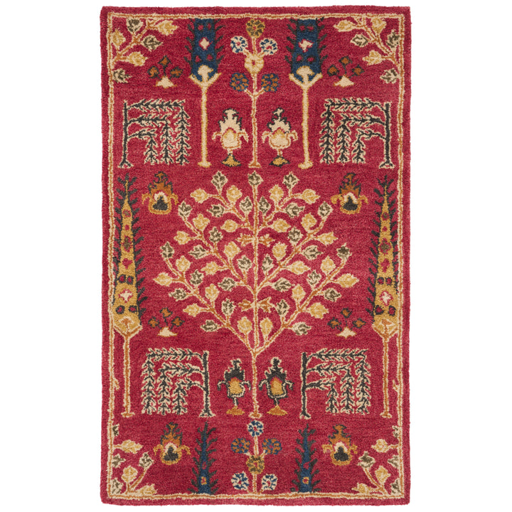 SAFAVIEH Heritage HG418Q Handmade Red / Multi Rug Image 3