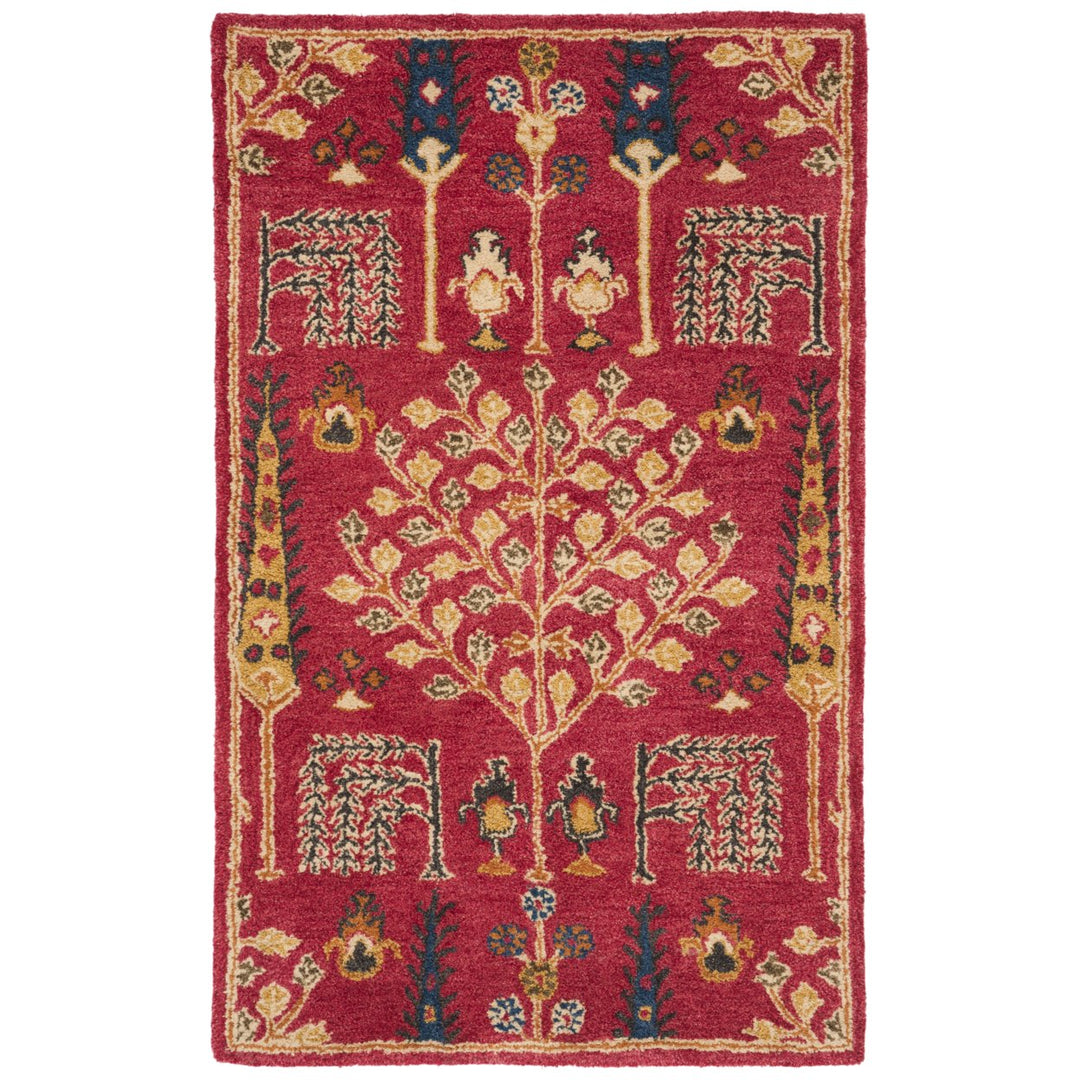 SAFAVIEH Heritage HG418Q Handmade Red / Multi Rug Image 1