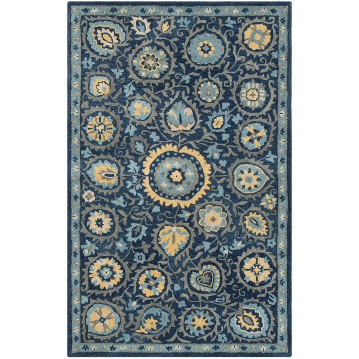 SAFAVIEH Heritage HG423N Handmade Navy / Gold Rug Image 1