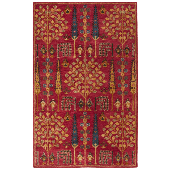 SAFAVIEH Heritage HG418Q Handmade Red / Multi Rug Image 5