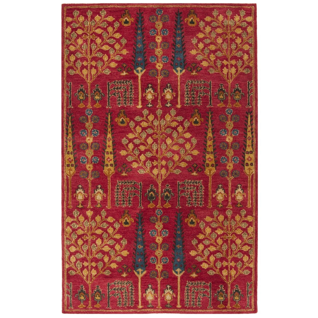 SAFAVIEH Heritage HG418Q Handmade Red / Multi Rug Image 1