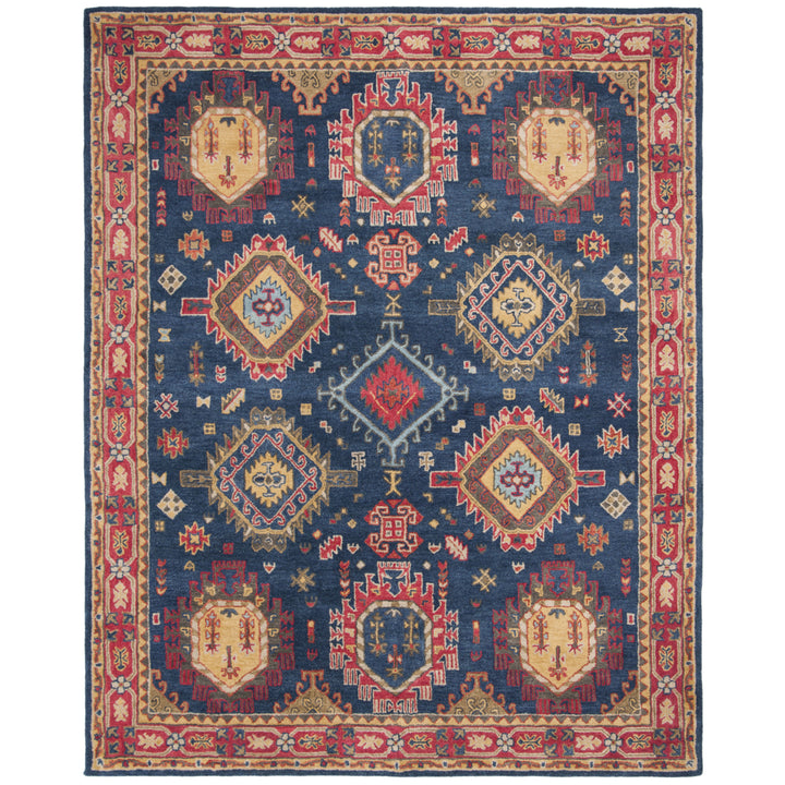 SAFAVIEH Heritage HG426N Handmade Navy / Red Rug Image 1