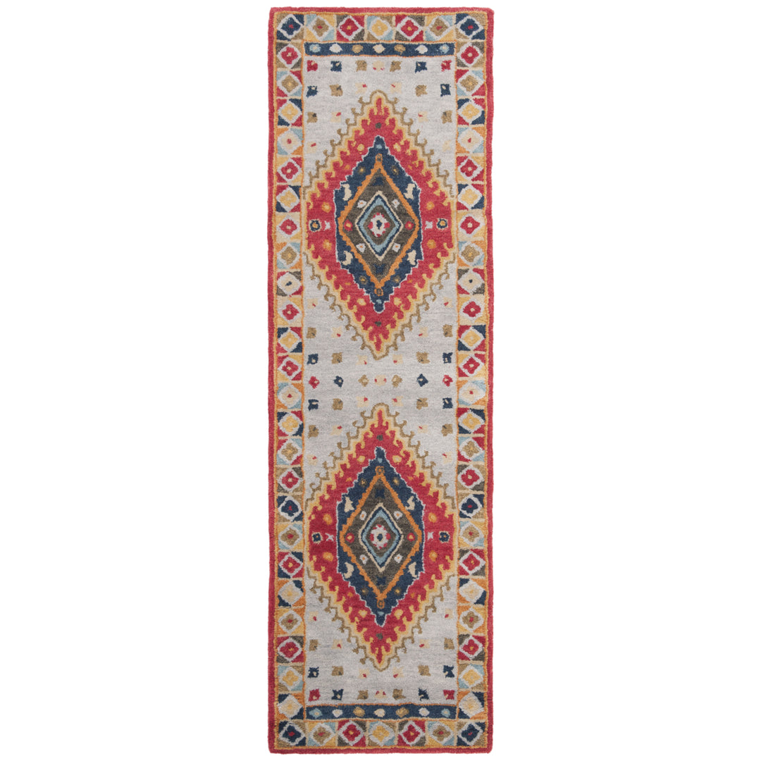 SAFAVIEH Heritage HG425F Handmade Grey / Red Rug Image 5