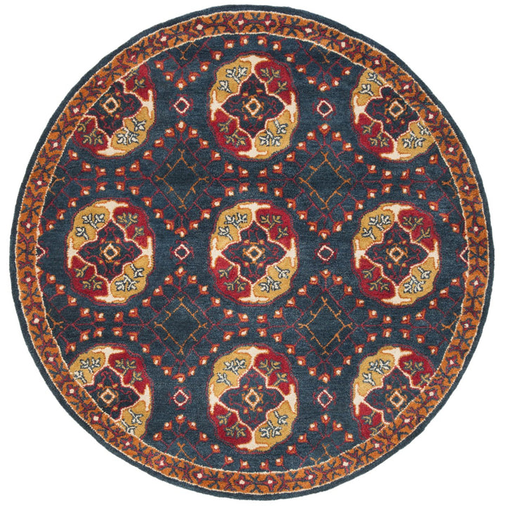 SAFAVIEH Heritage HG424N Handmade Navy / Red Rug Image 4