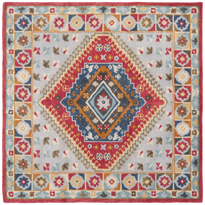 SAFAVIEH Heritage HG425F Handmade Grey / Red Rug Image 6