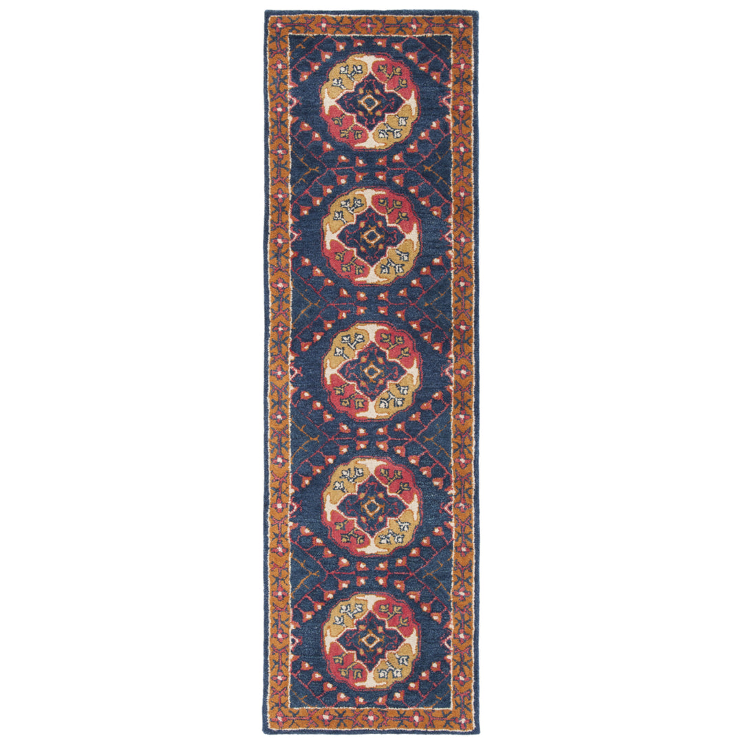 SAFAVIEH Heritage HG424N Handmade Navy / Red Rug Image 5