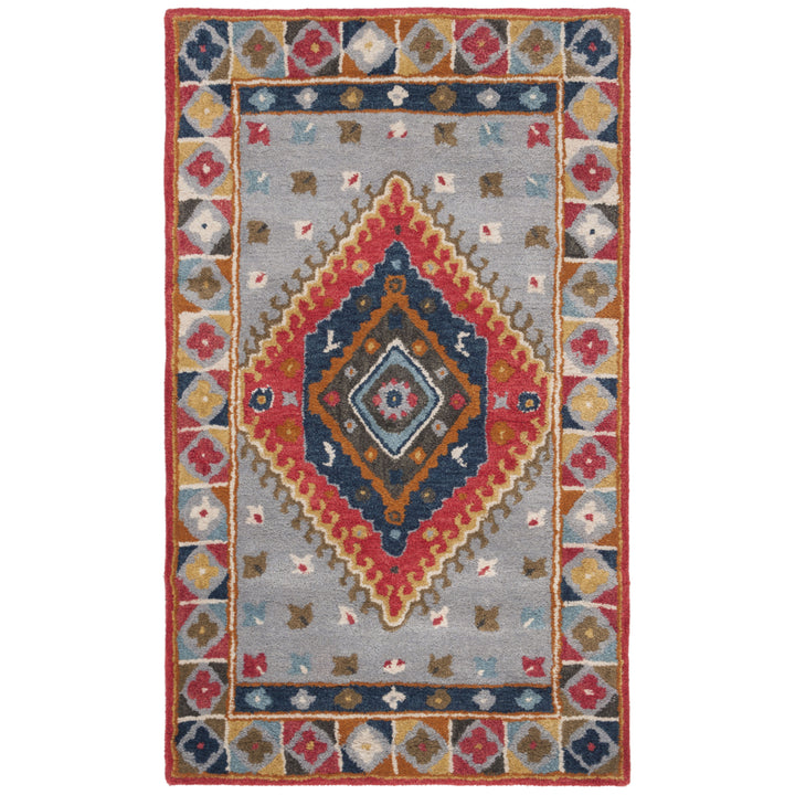 SAFAVIEH Heritage HG425F Handmade Grey / Red Rug Image 8