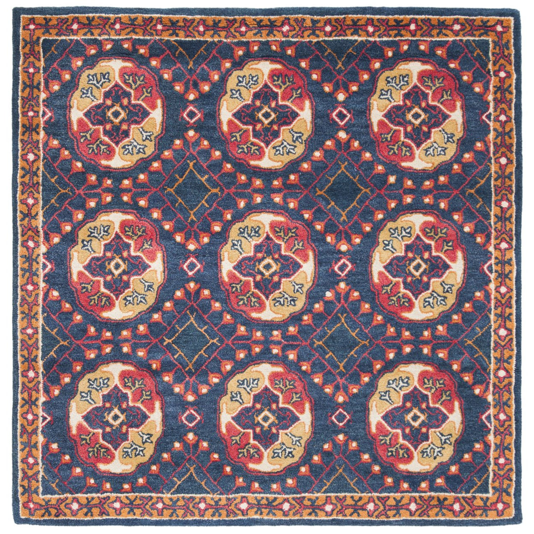 SAFAVIEH Heritage HG424N Handmade Navy / Red Rug Image 6