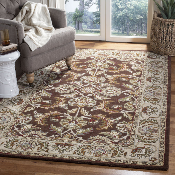 SAFAVIEH Heritage HG451A Handmade Brown / Ivory Rug Image 1