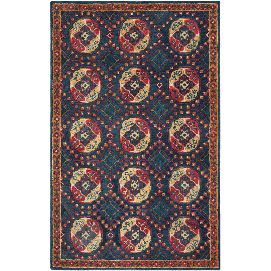 SAFAVIEH Heritage HG424N Handmade Navy / Red Rug Image 9