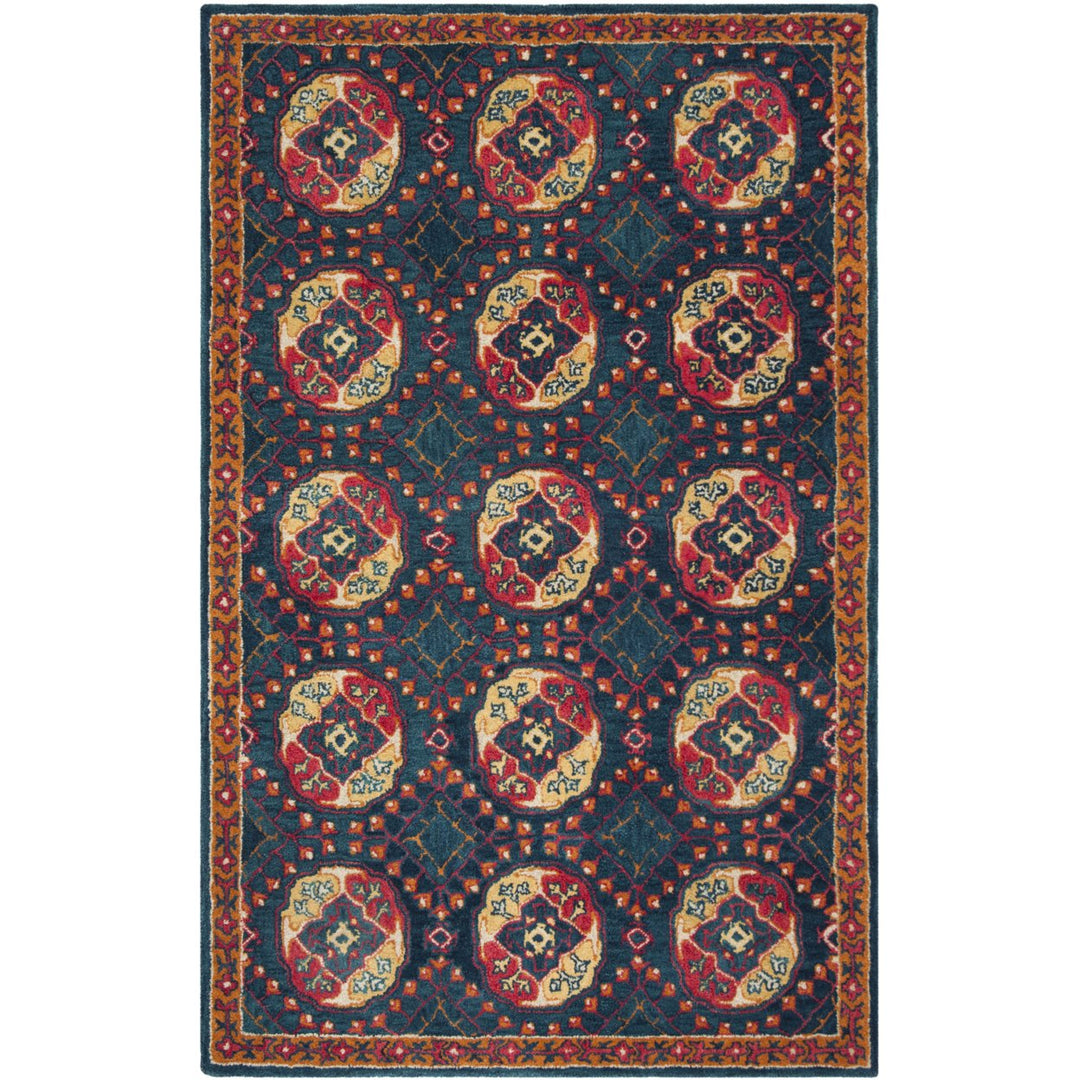 SAFAVIEH Heritage HG424N Handmade Navy / Red Rug Image 1