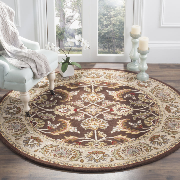 SAFAVIEH Heritage HG451A Handmade Brown / Ivory Rug Image 3