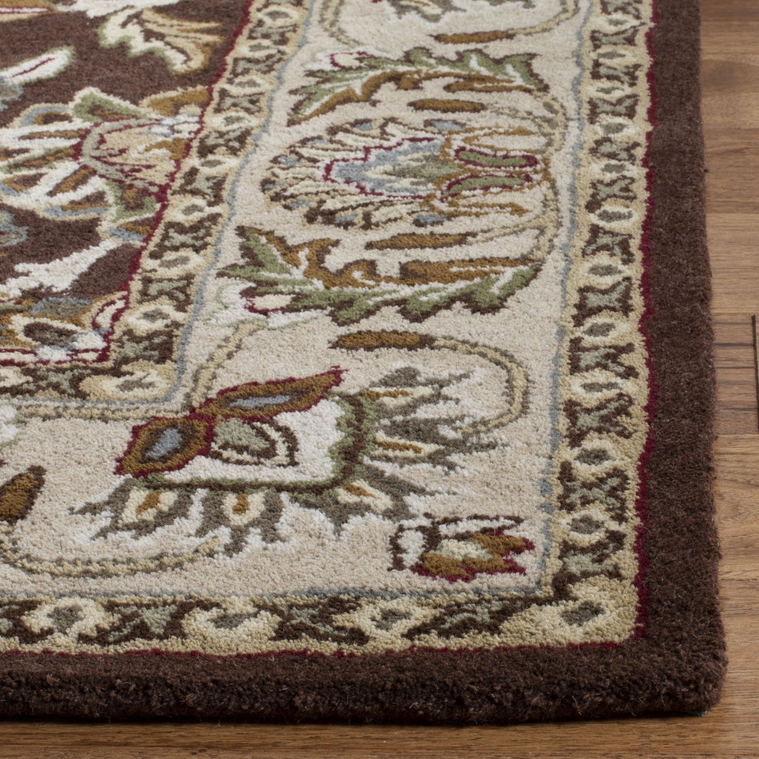 SAFAVIEH Heritage HG451A Handmade Brown / Ivory Rug Image 5