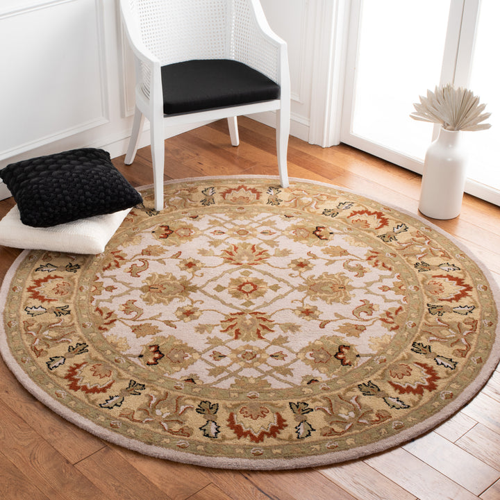 SAFAVIEH Heritage HG452A Handmade Ivory / Light Gold Rug Image 3