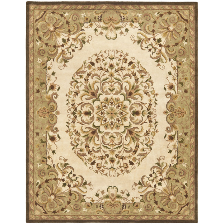 SAFAVIEH Heritage HG640A Handmade Beige / Green Rug Image 1