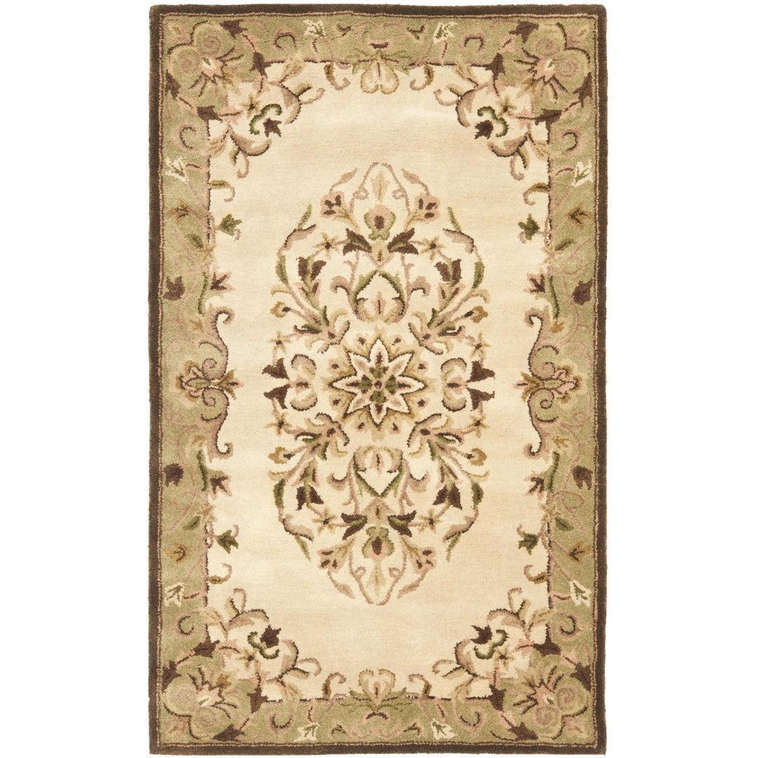 SAFAVIEH Heritage HG640A Handmade Beige / Green Rug Image 8