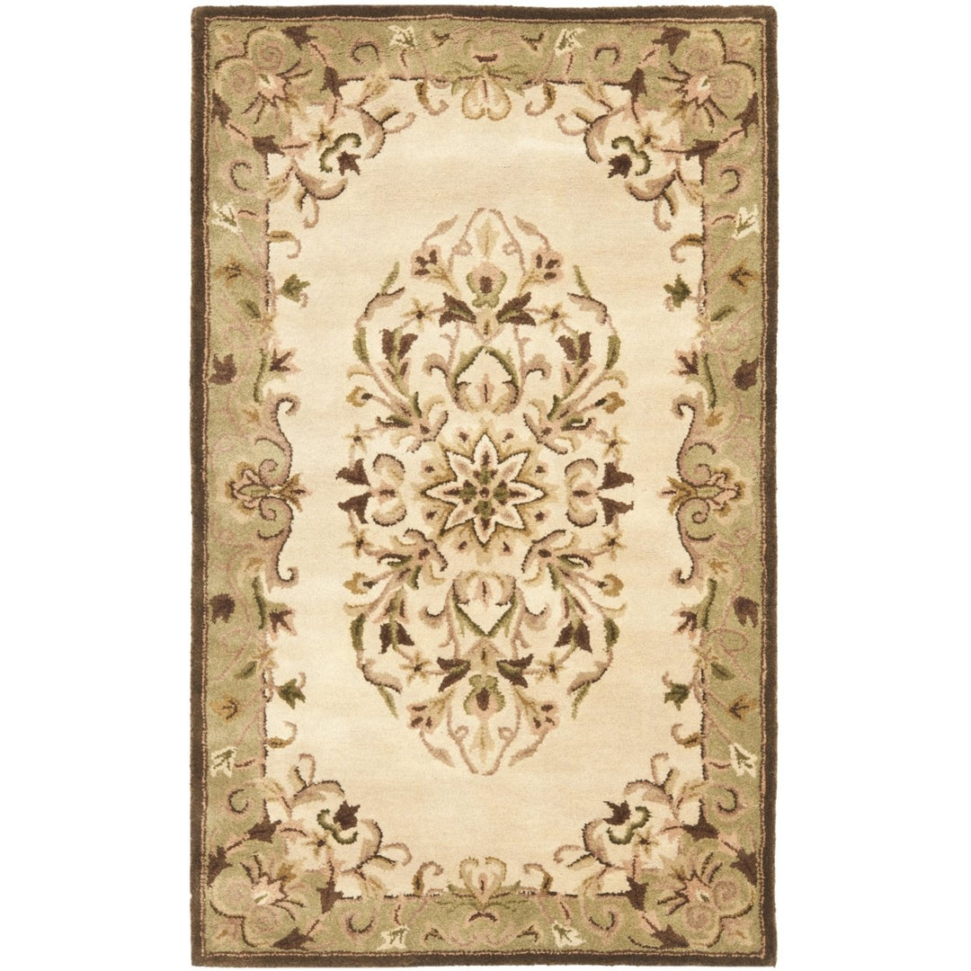 SAFAVIEH Heritage HG640A Handmade Beige / Green Rug Image 1