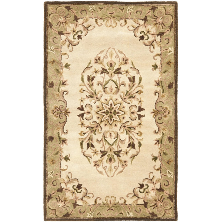 SAFAVIEH Heritage HG640A Handmade Beige / Green Rug Image 1