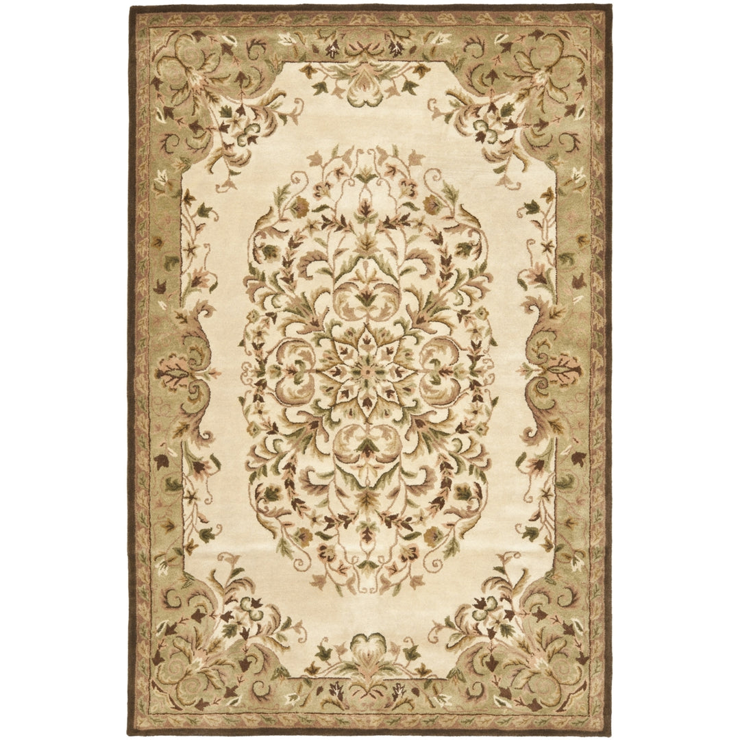 SAFAVIEH Heritage HG640A Handmade Beige / Green Rug Image 9