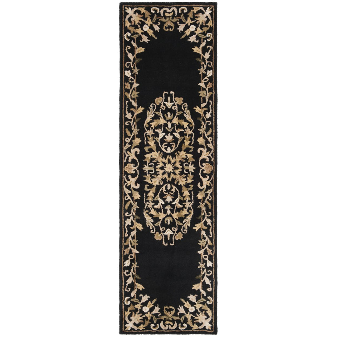 SAFAVIEH Heritage Collection HG640B Handmade Black Rug Image 1